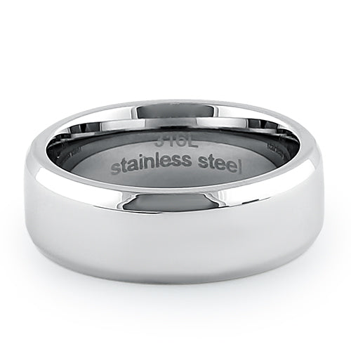 Stainless Steel 7mm High Polish Band Ring