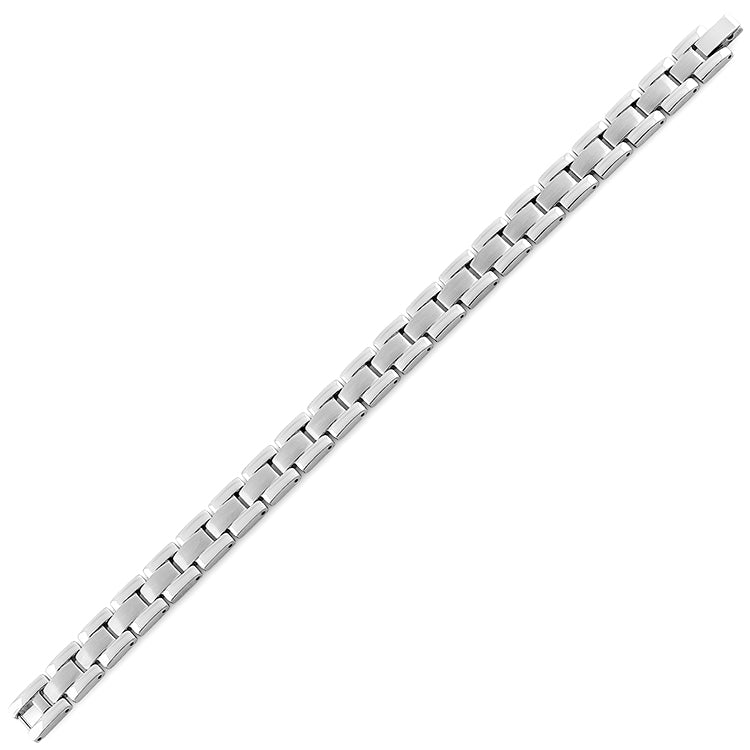 Stainless Steel Block Link Bracelet