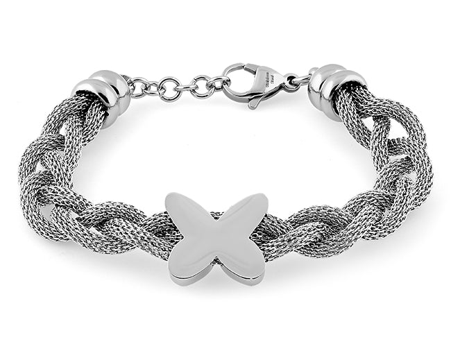 Stainless Steel Butterfly Mesh Bracelet