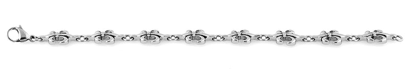 Stainless Steel Fleur-de-lis Bracelet