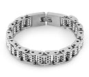 Stainless Steel Groove Cylinder Bracelet