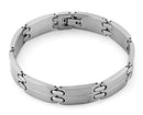 Stainless Steel Groove Link Bracelet