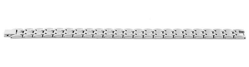 Stainless Steel Groove Link Bracelet