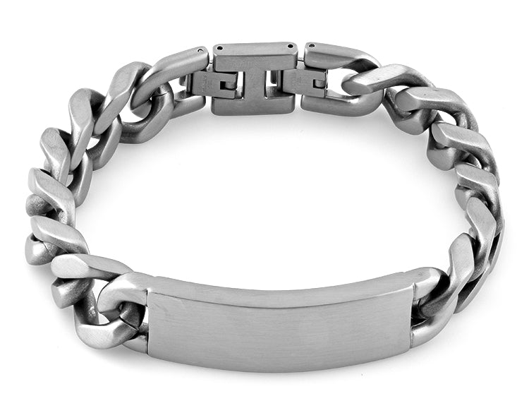 Stainless Steel ID Curb Link Bracelet