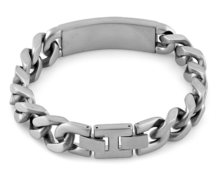 Stainless Steel ID Curb Link Bracelet