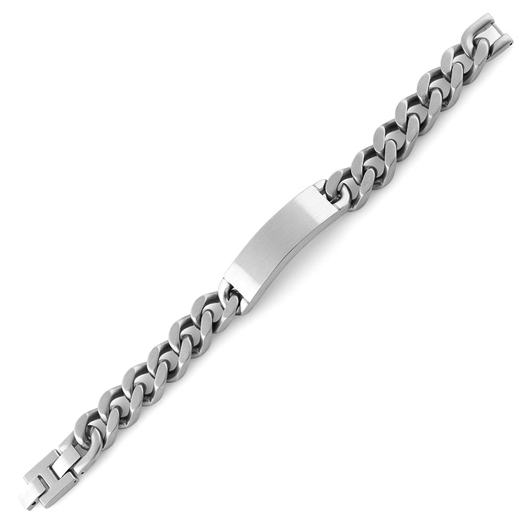 Stainless Steel ID Curb Link Bracelet