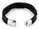 Stainless Steel Leather Rope Bracelet