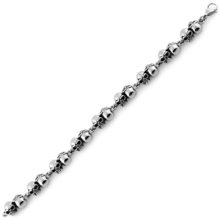 Stainless Steel Phantom Skull Link Bracelet