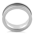 Stainless Steel Polished Satin Finish Band Ring