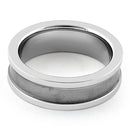 Stainless Steel Polished Satin Finish Band Ring