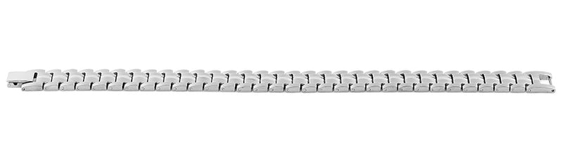 Stainless Steel Ridged Link Bracelet