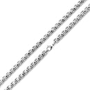 Stainless Steel Rounded Box Link Necklace
