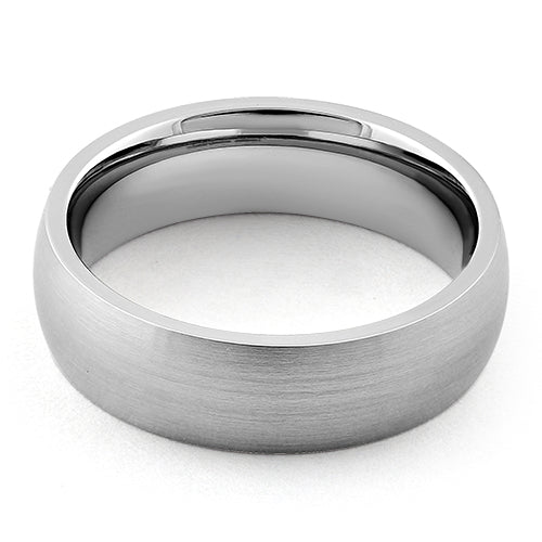 Stainless Steel Satin Finish Wedding Band Ring