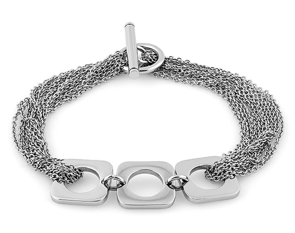 Stainless Steel Squircle Link Chain Bracelet