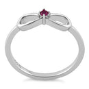 Sterling Silver Infinity Ribbon Pink CZ Ring
