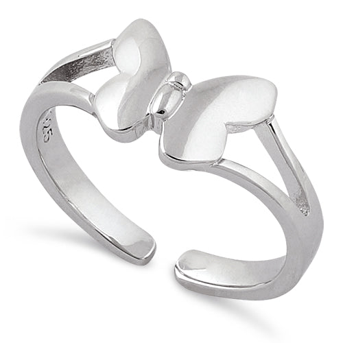 Sterling Silve Plain Butterfly Toe Ring