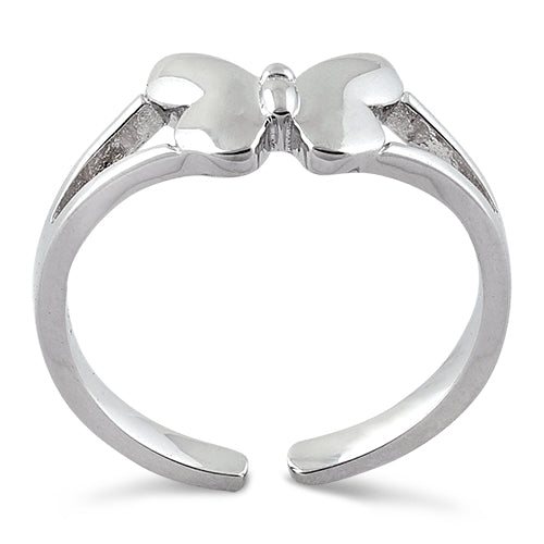 Sterling Silve Plain Butterfly Toe Ring