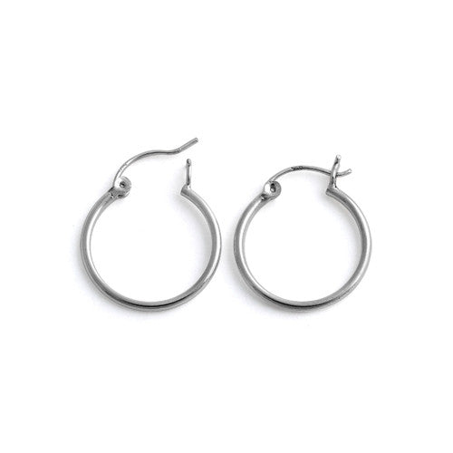 Sterling Silver 1.5MM x 20MM Loop Earrings