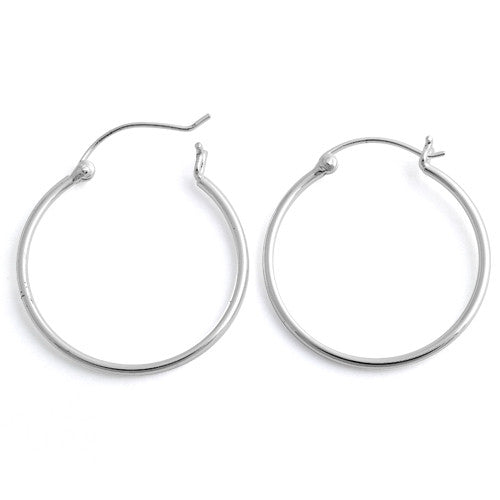 Sterling Silver 1.5MM x 30MM Loop Earrings