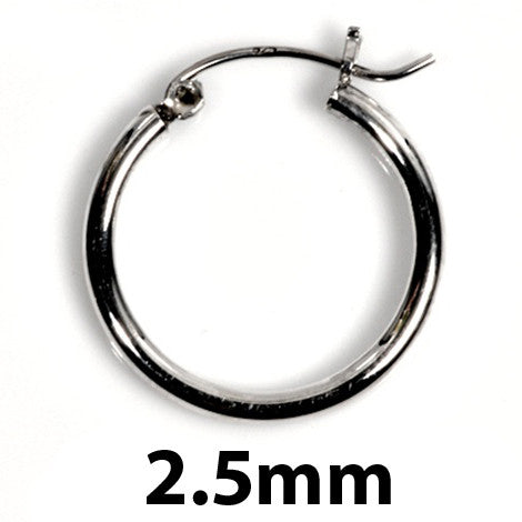 Sterling Silver 2.5MM x 22MM Loop Earrings