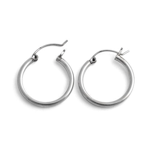 Sterling Silver 2.5MM x 25MM Loop Earrings