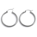 Sterling Silver 2.5MM x 30MM Loop Earrings