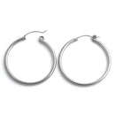 Sterling Silver 2.5MM x 40MM Loop Earrings