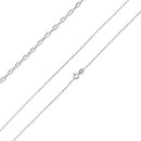 Sterling Silver Forz D/C Chain Necklace - 1mm