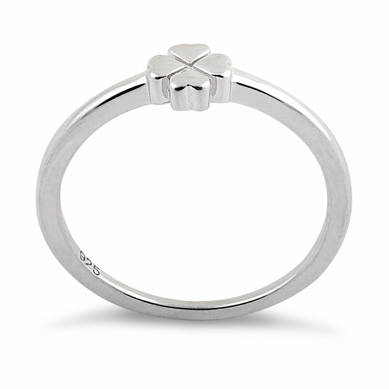 Sterling Silver 4 Heart Clover Shape Ring