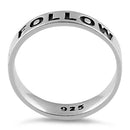 Sterling Silver 4mm Follow Your Dream Ring