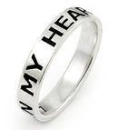 Sterling Silver 4mm Forever In My Heart Ring