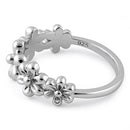 Sterling Silver 5 Plumeria Ring