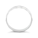 Sterling Silver Diagonal Facet Ring