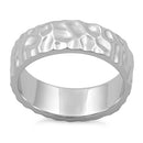 Sterling Silver 6mm Hammered Ring