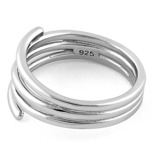 Sterling Silver Abstract Crooked Ring