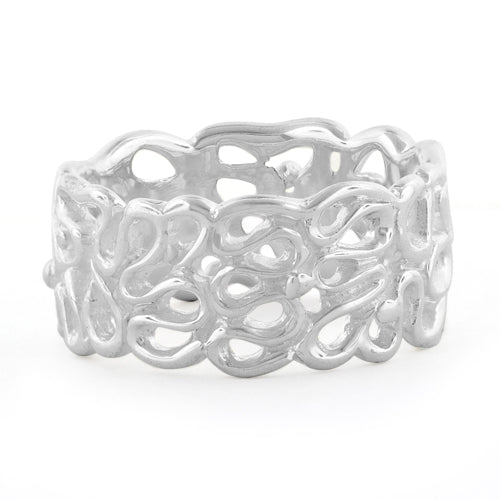 Sterling Silver Abstract Swirl Ring