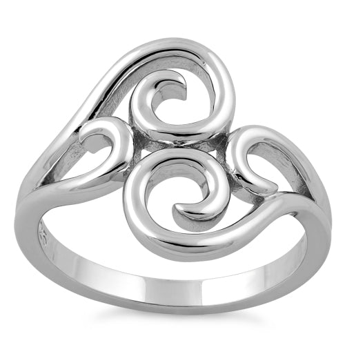 Sterling Silver Abstract Vines Ring