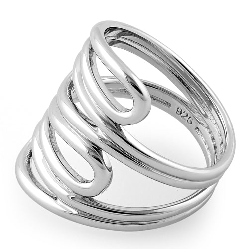 Sterling Silver Abstract Whirl Ring
