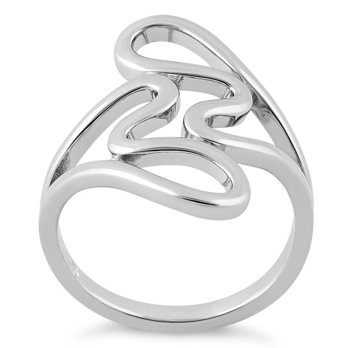 Sterling Silver Abstract Wriggle Ring