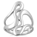 Sterling Silver Abstract Wriggle Ring