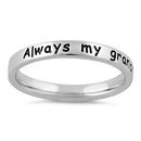 Sterling Silver "Always my grandmother, forever my friend" Ring