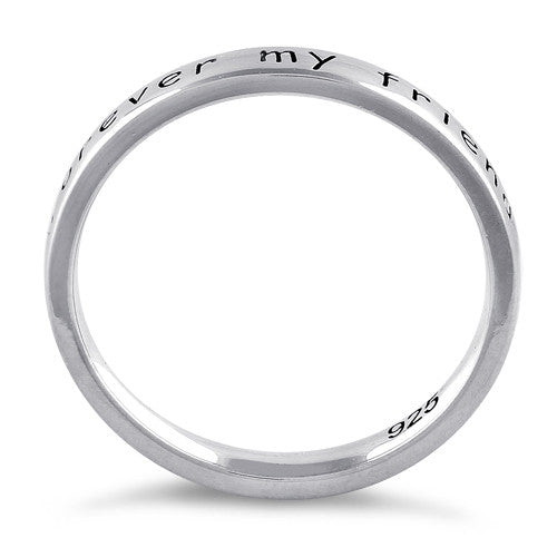 Sterling Silver "Always my mother, forever my friend" Ring