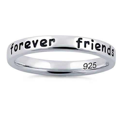 Sterling Silver "Always sisters, forever friends" Ring