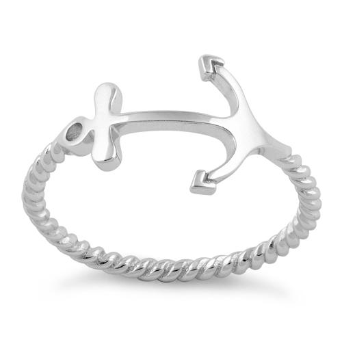 Sterling Silver Anchor Ring