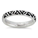 Sterling Silver Ancient Sign Stackable Ring