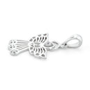 Sterling Silver Angel Cross CZ Pendant