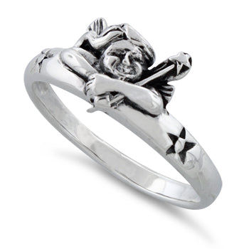 Sterling Silver Angel Ring