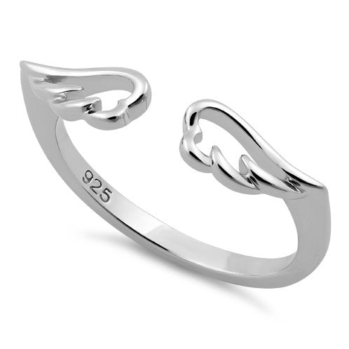 Sterling Silver Angel Wings Ring