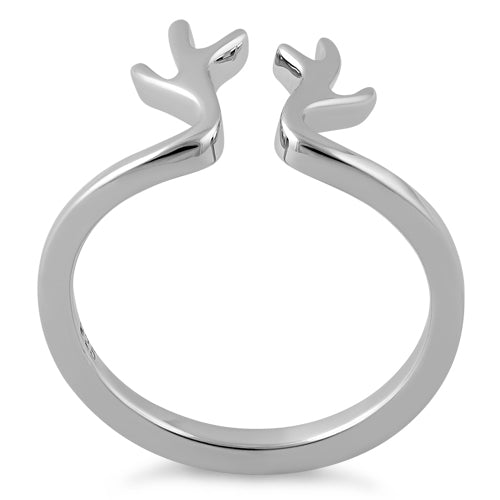 Sterling Silver Antlers Ring