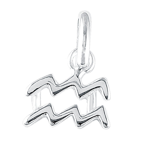 Sterling Silver Aquarius Symbol Pendant